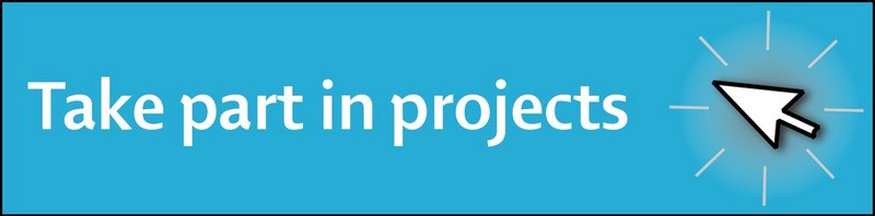 Text "Take part in projects" und Pfeil